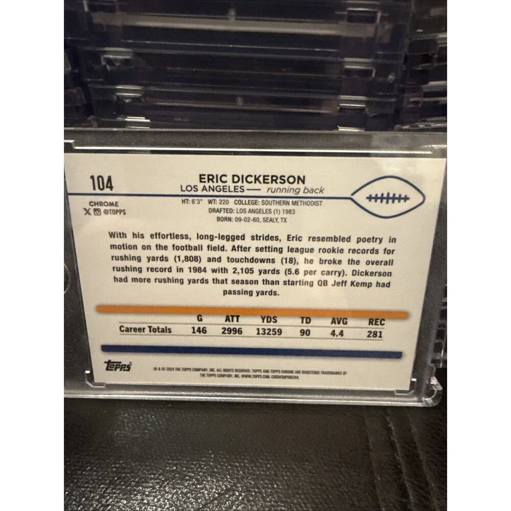 2024 Topps Chrome Sapphire Edition - Eric Dickerson #104 Orange /25